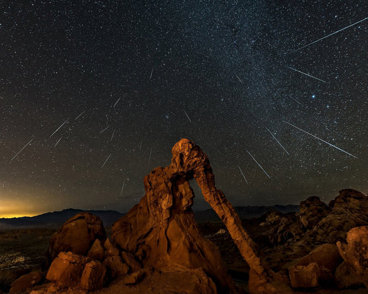 Geminid Meteor Shower Above The Elephant Rock