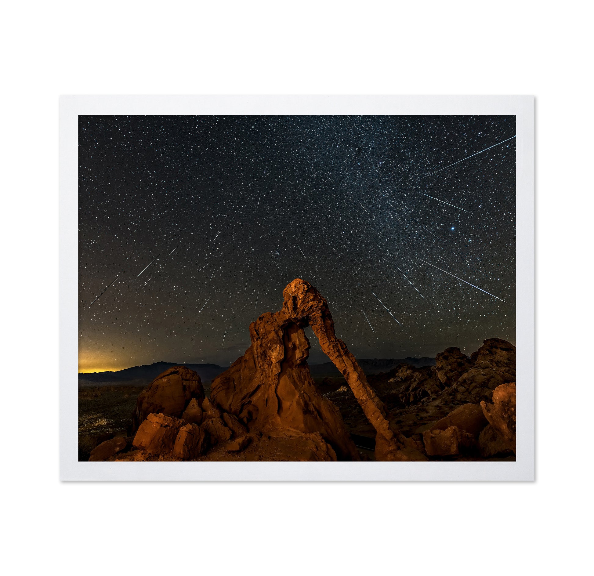 Geminid Meteor Shower Above The Elephant Rock