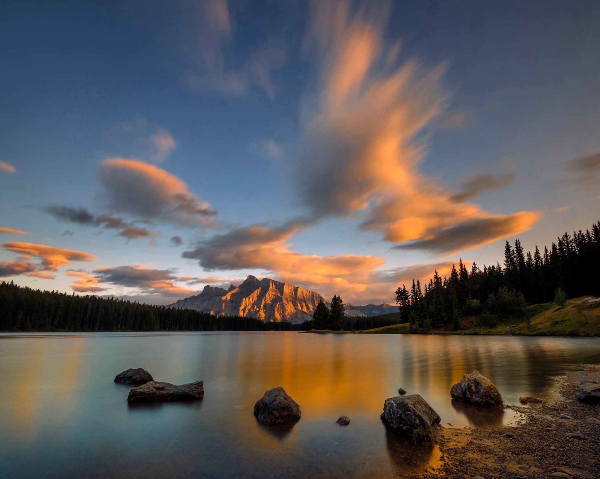 Two Jack Lake Sunset