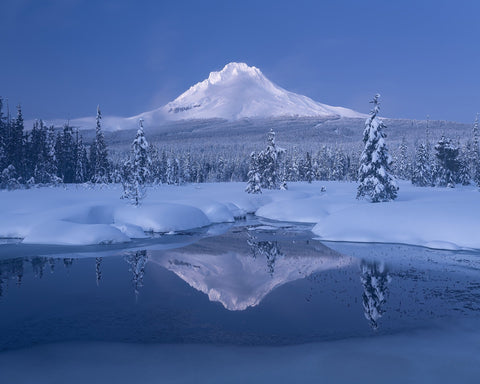 Snowy Mountain Reflection