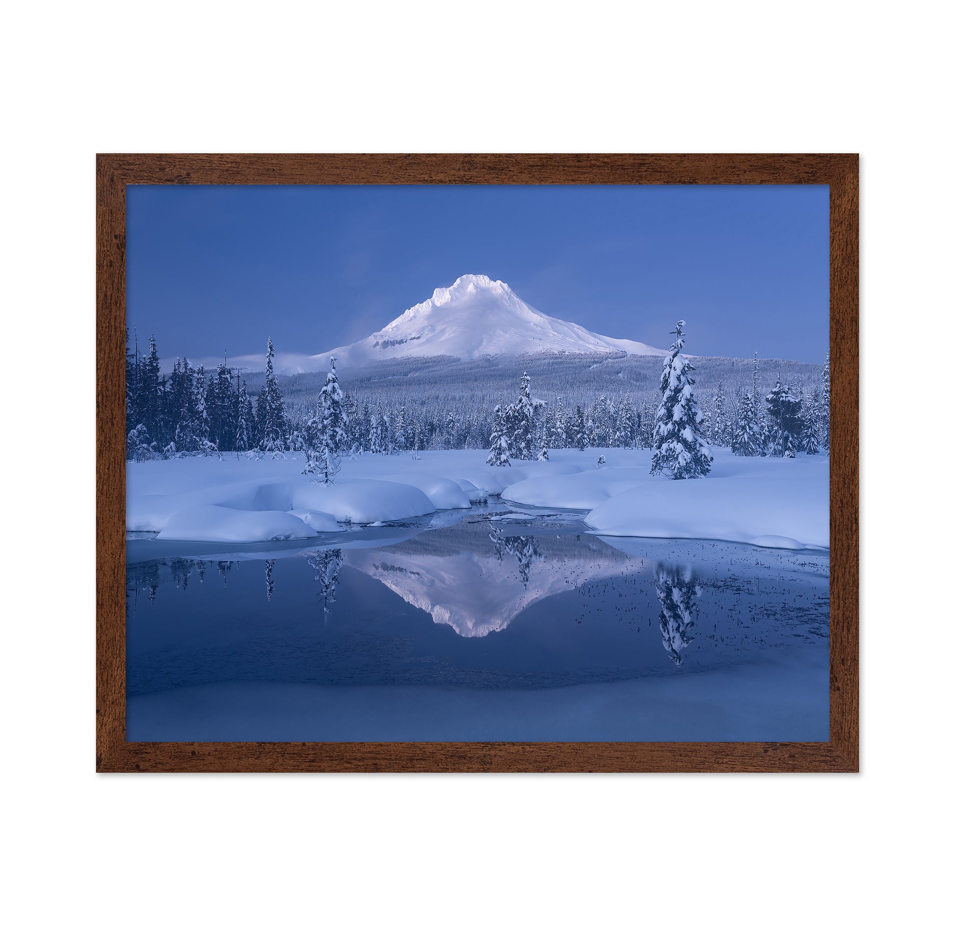 Snowy Mountain Reflection
