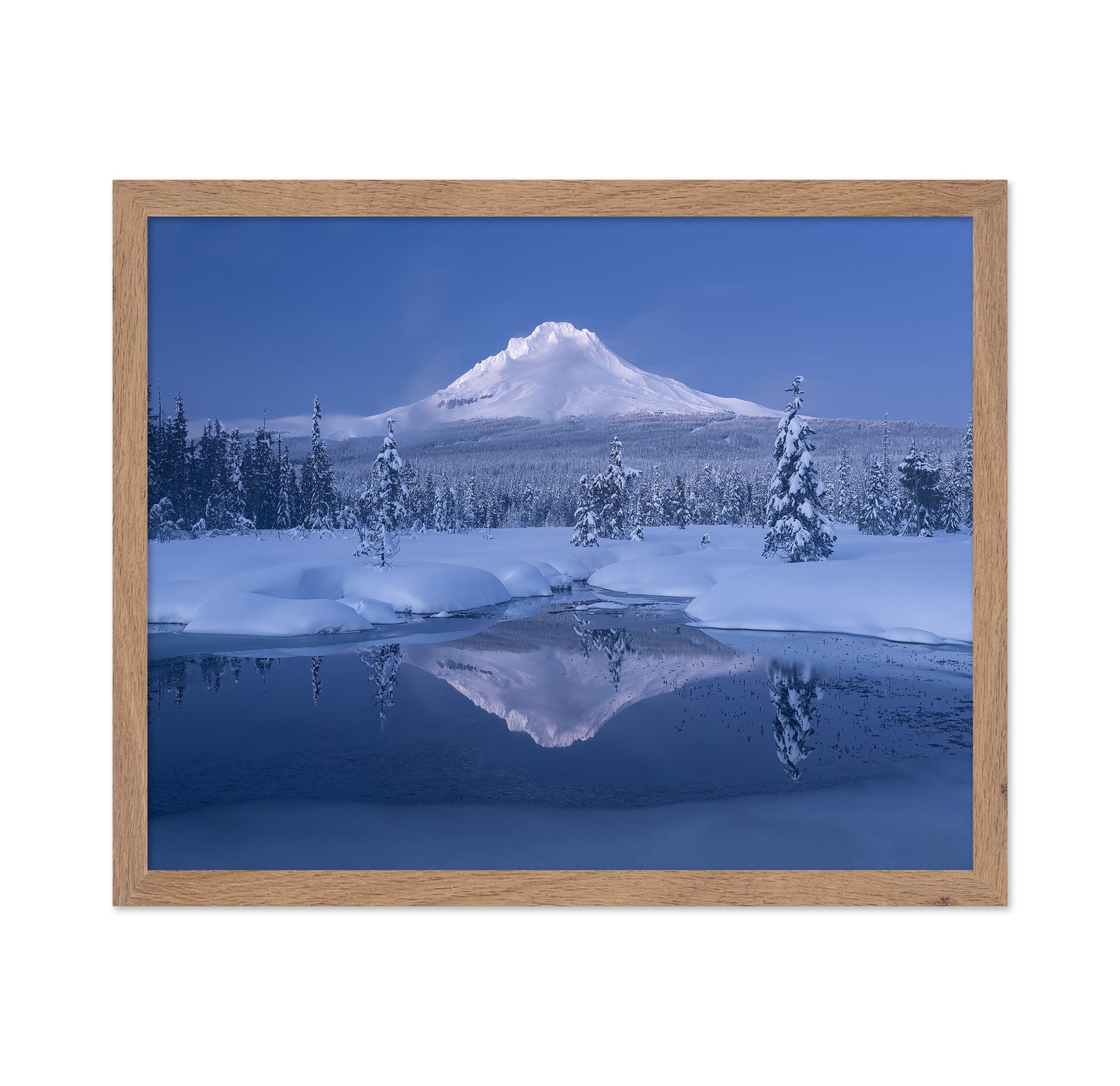 Snowy Mountain Reflection