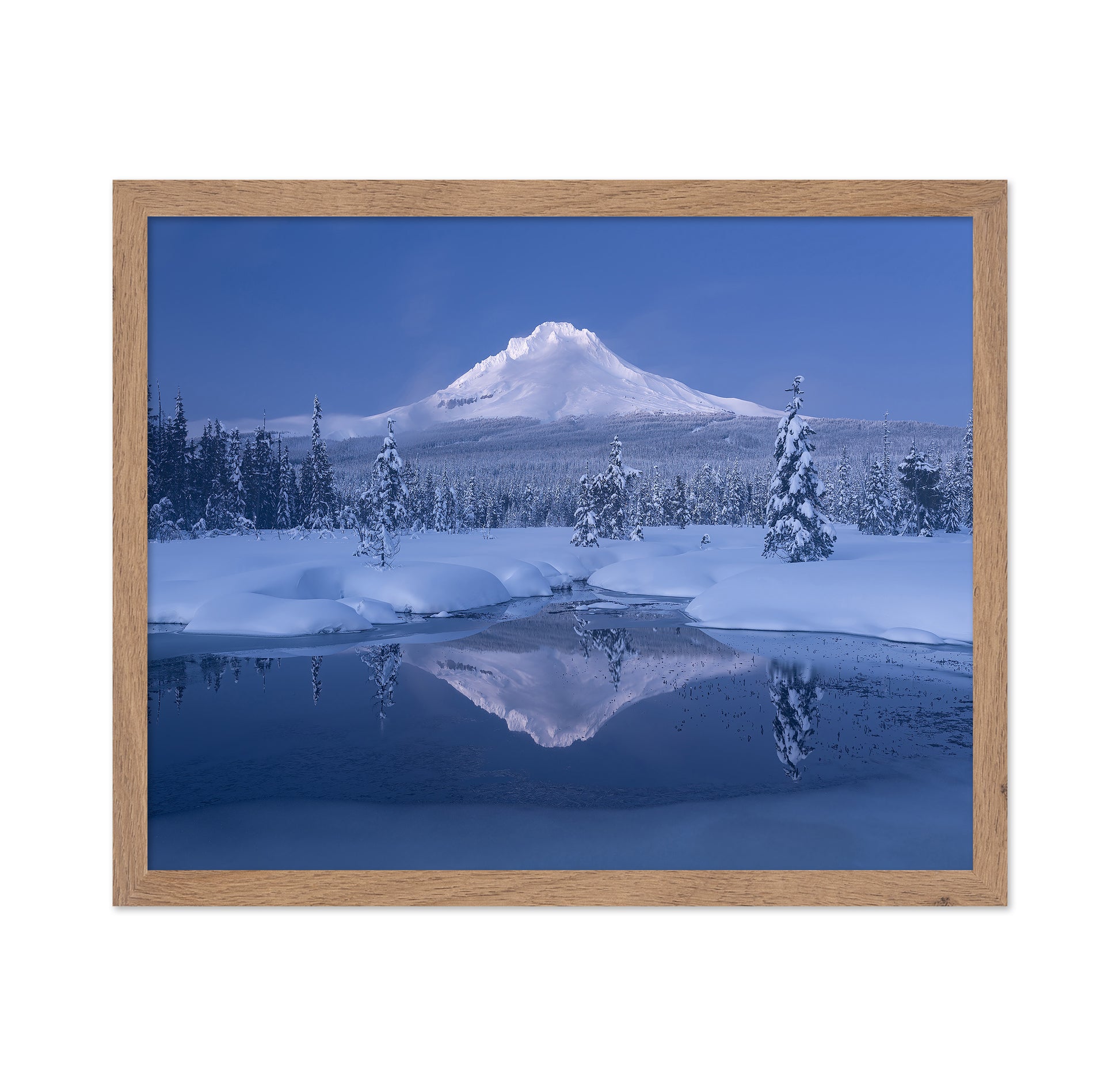 Snowy Mountain Reflection