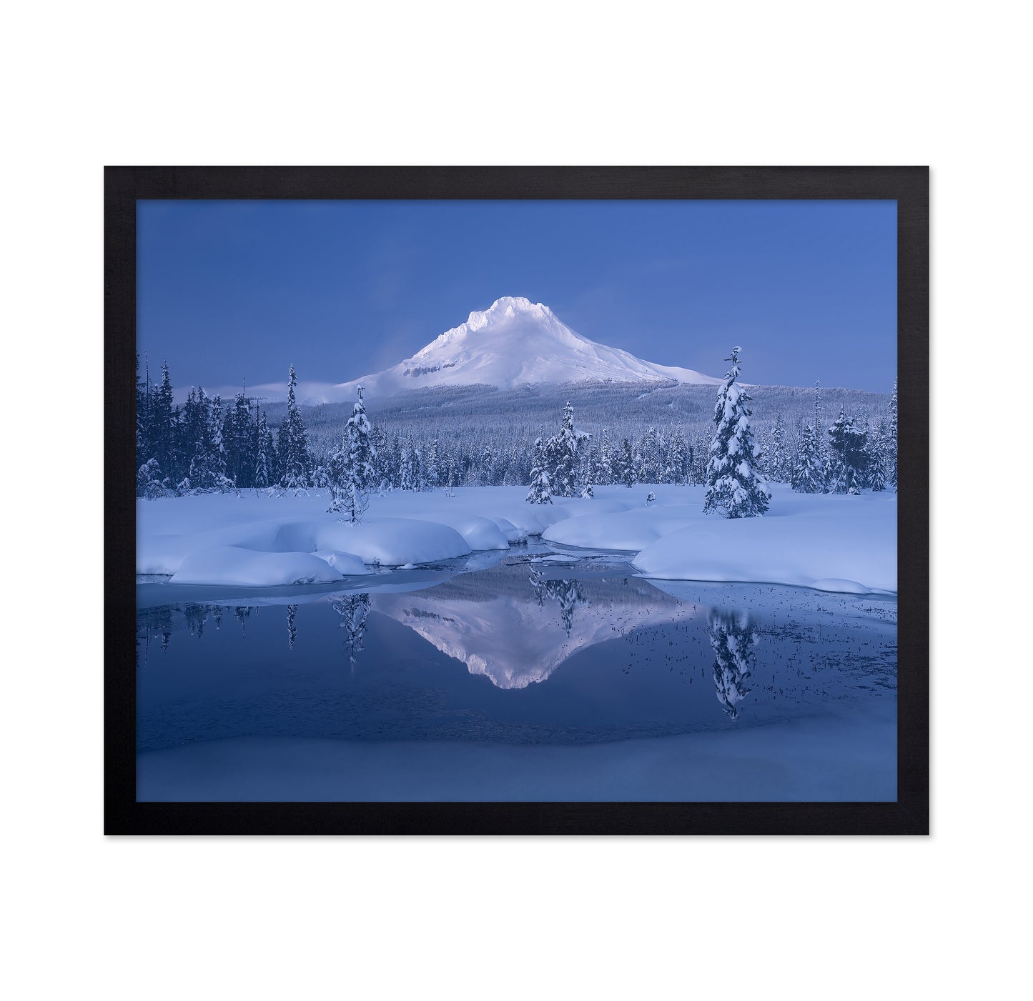 Snowy Mountain Reflection