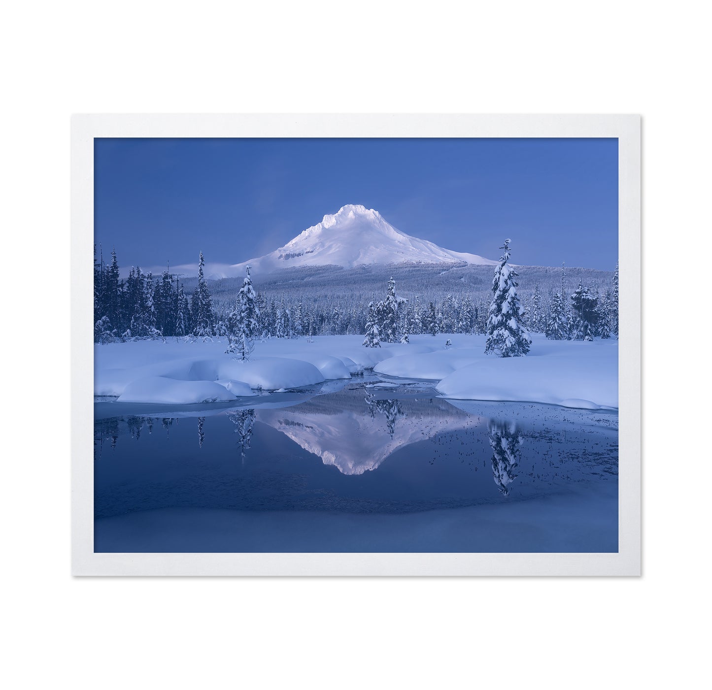 Snowy Mountain Reflection