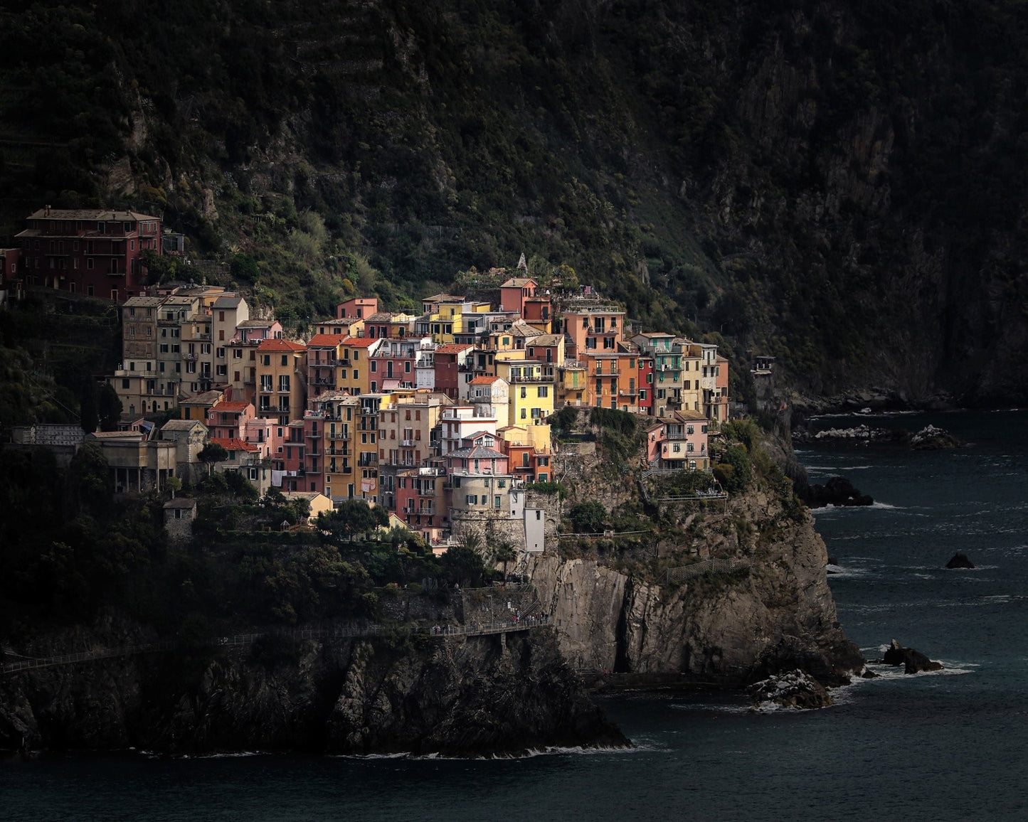 Spotlighted Manarola