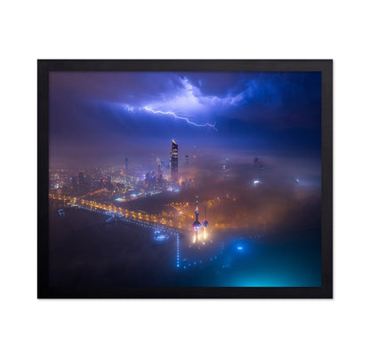 Fog And Lightning In Kuwait City