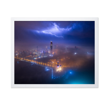 Fog And Lightning In Kuwait City
