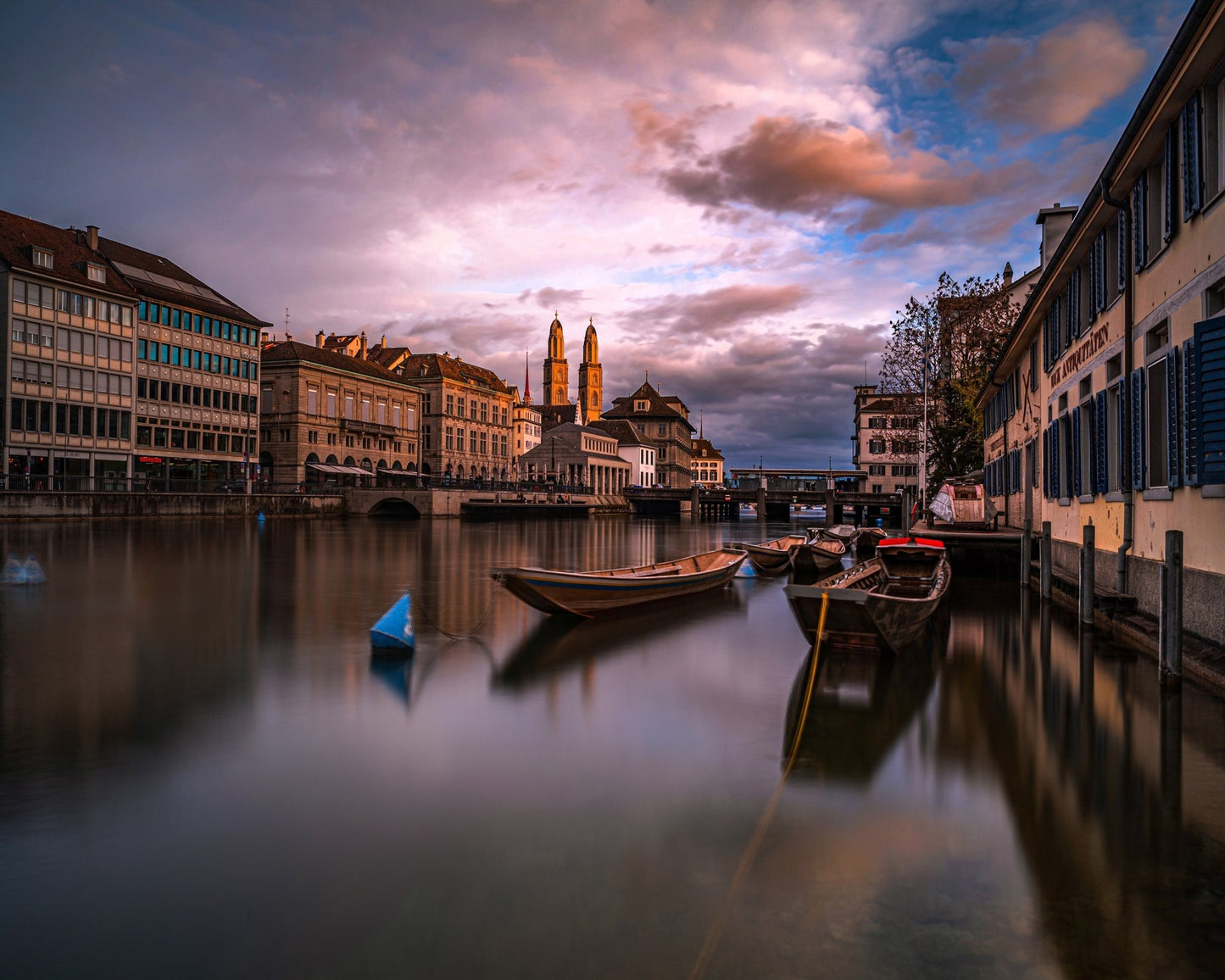 Sunset Over the Limmat