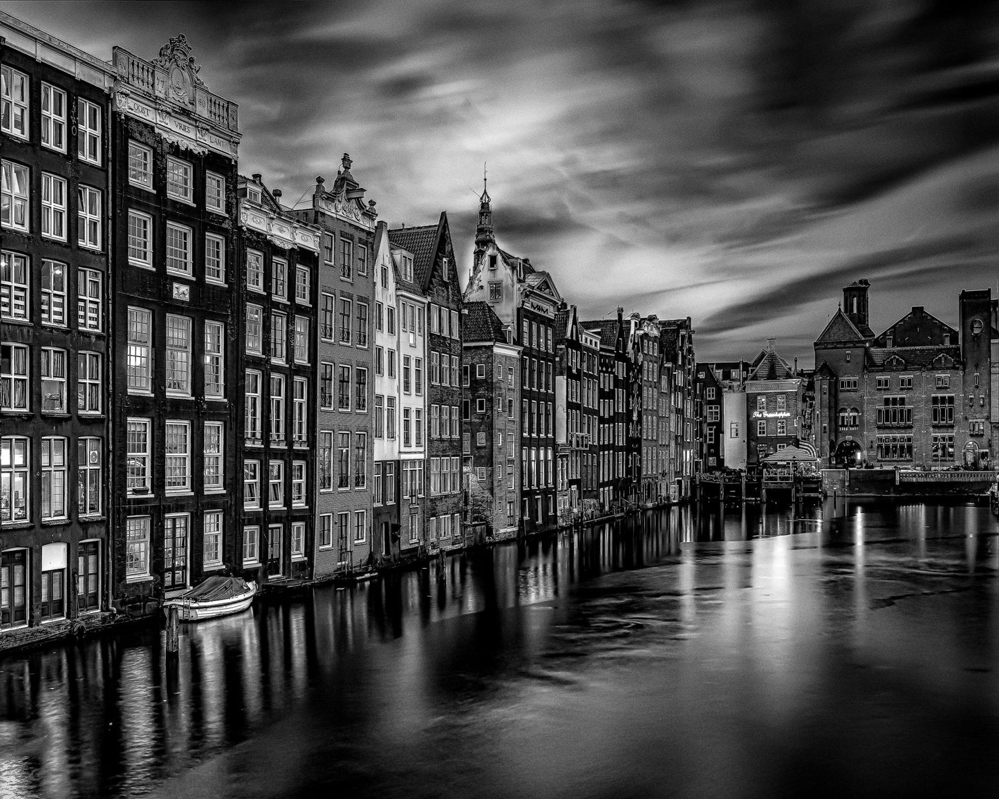 Houses Along The Damrak Channel