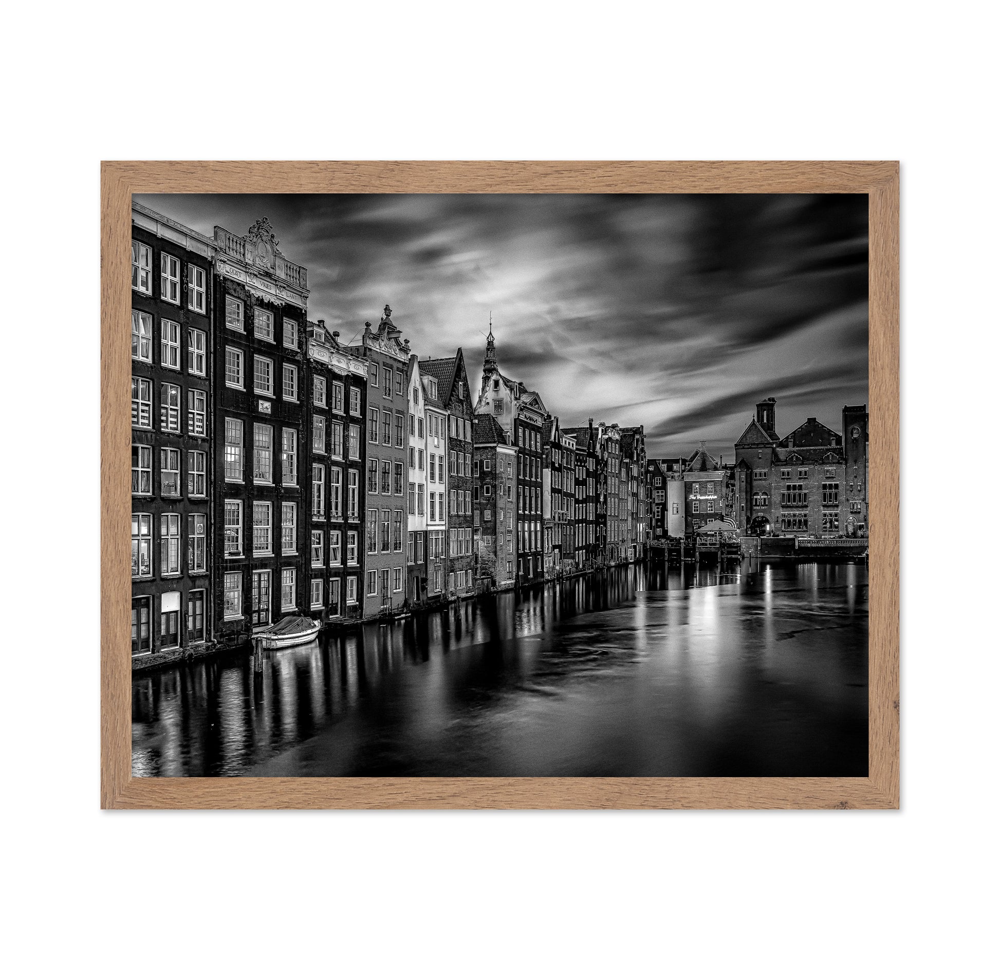 Houses Along The Damrak Channel