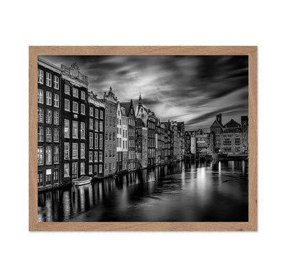 Houses Along The Damrak Channel