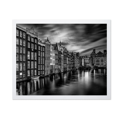 Houses Along The Damrak Channel