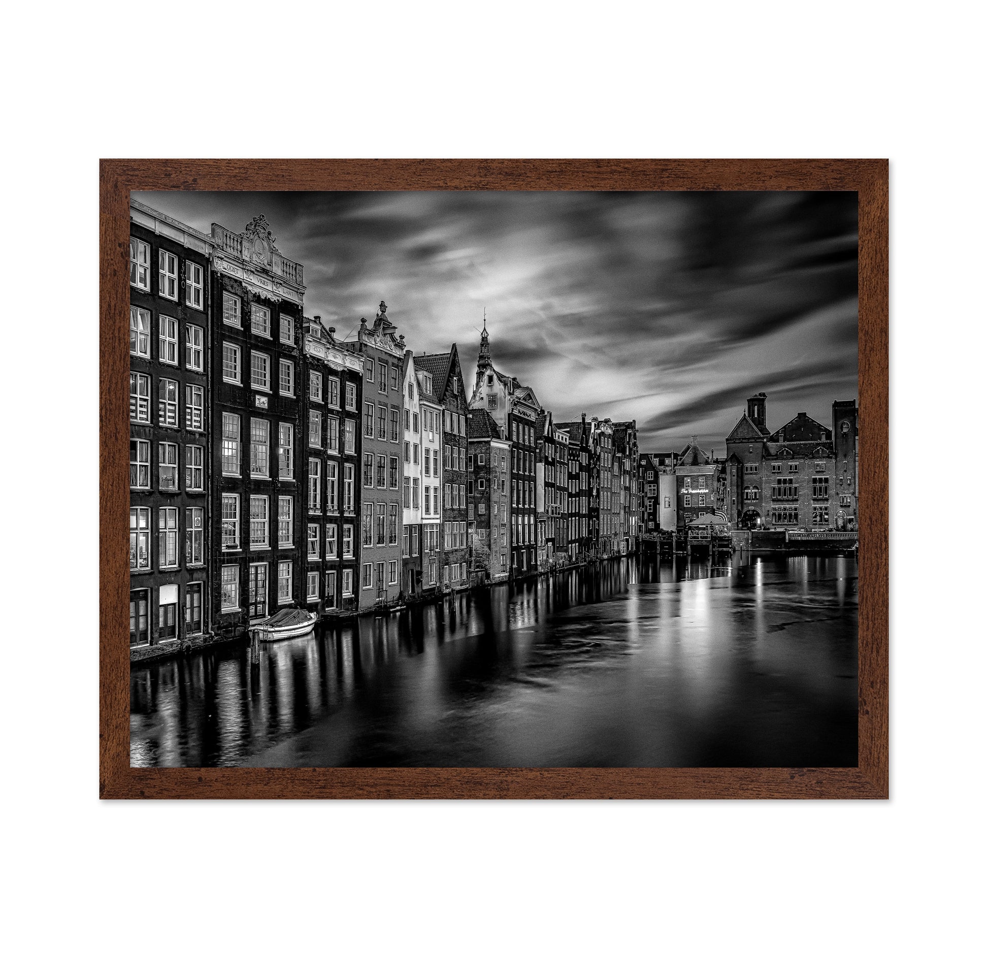 Houses Along The Damrak Channel