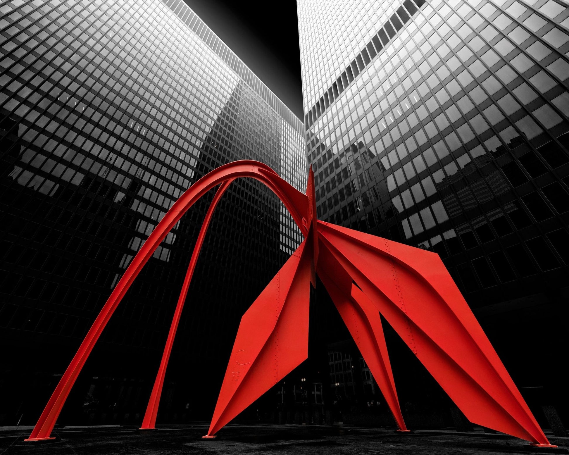 Chicago Flamingo Scuplture