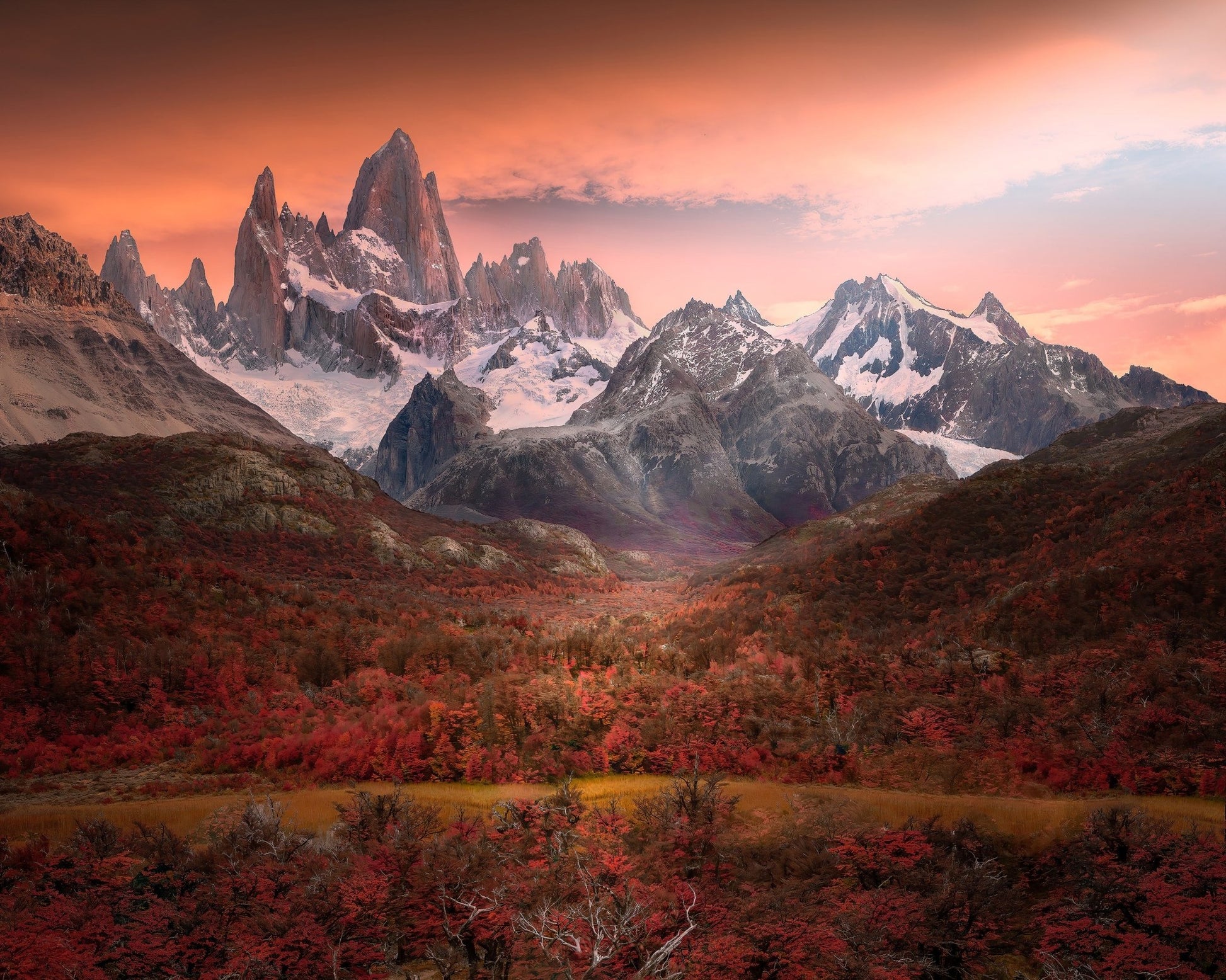 Fitz Roy Mountain In Autumn