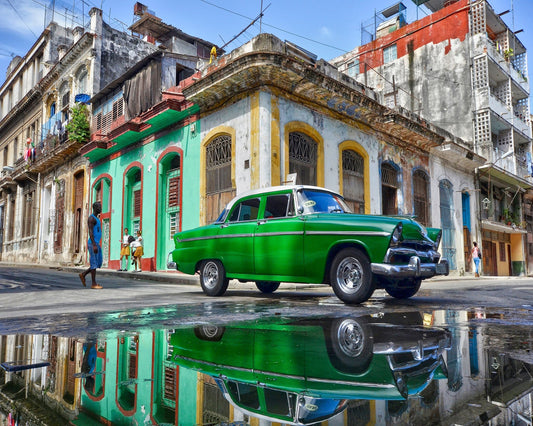 Under A Worned Green Car
