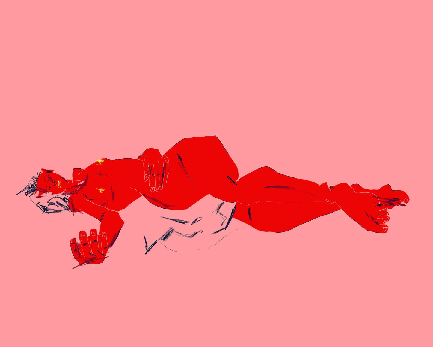 A Girl Asleep Pink