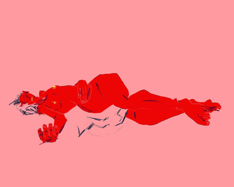 A Girl Asleep Pink