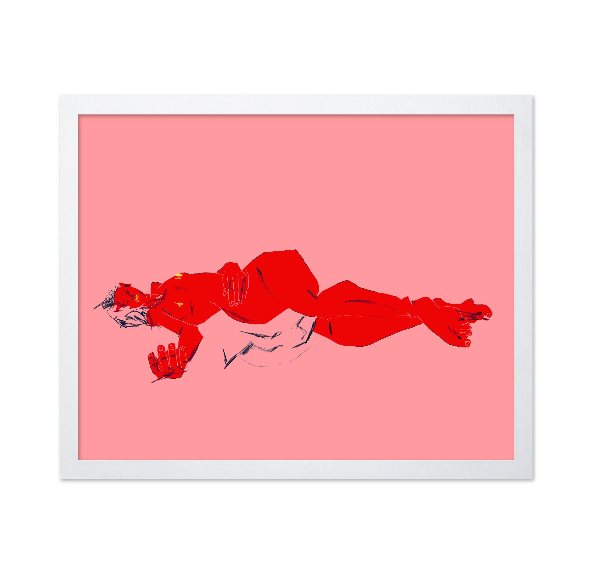 A Girl Asleep Pink