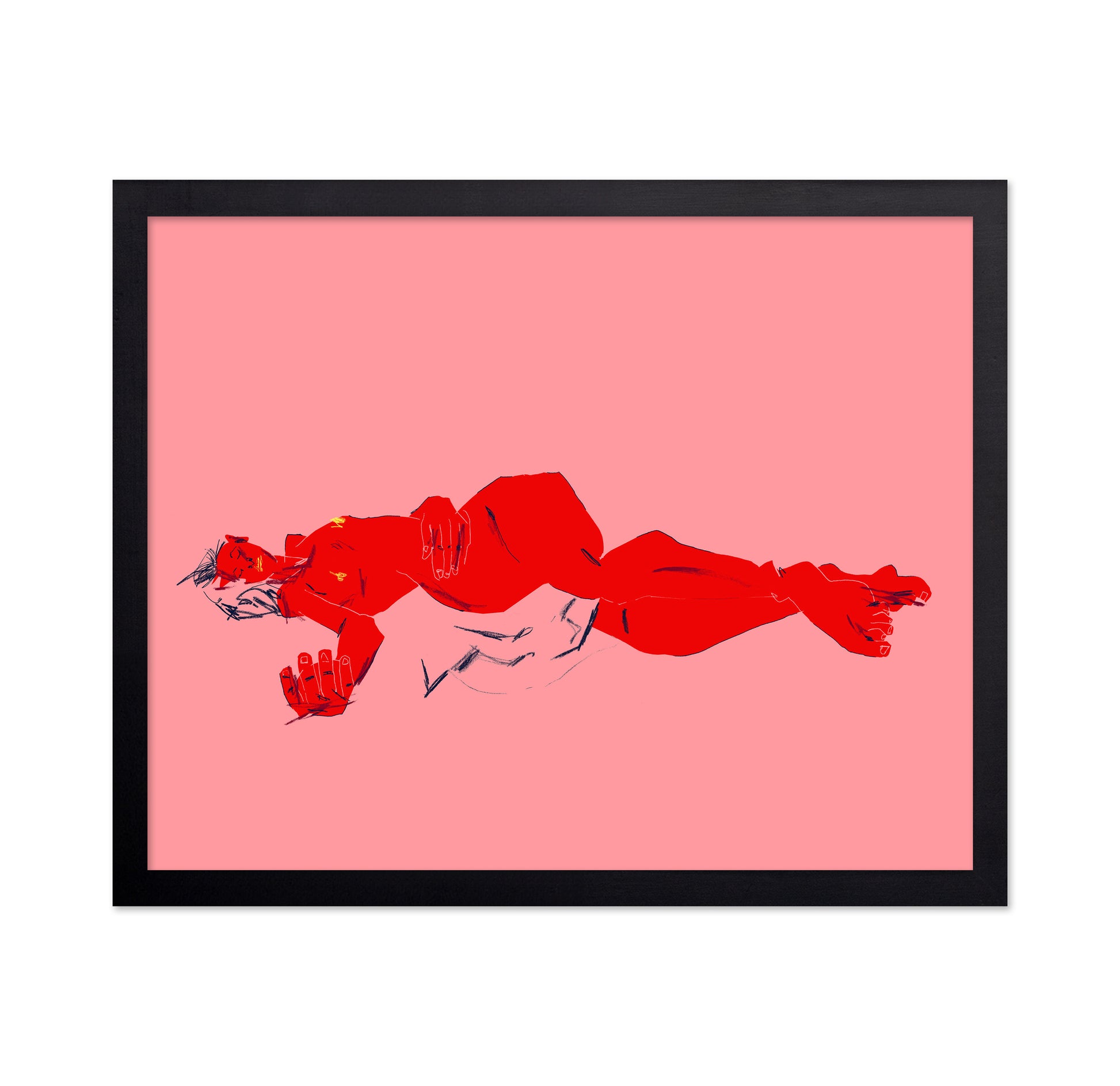 A Girl Asleep Pink