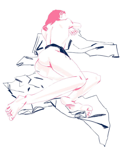 A Girl Sleeping Back View