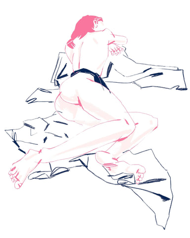 A Girl Sleeping Back View