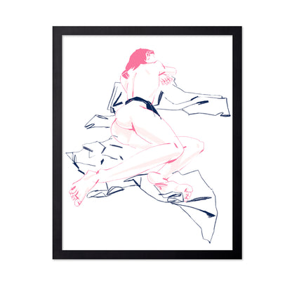 A Girl Sleeping Back View