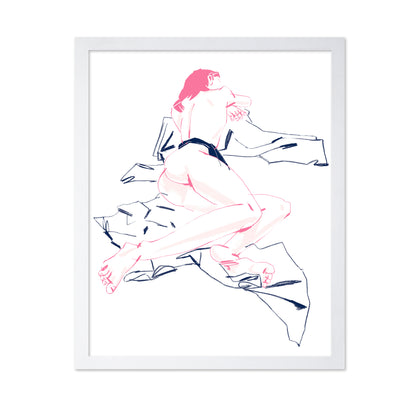 A Girl Sleeping Back View