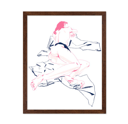 A Girl Sleeping Back View