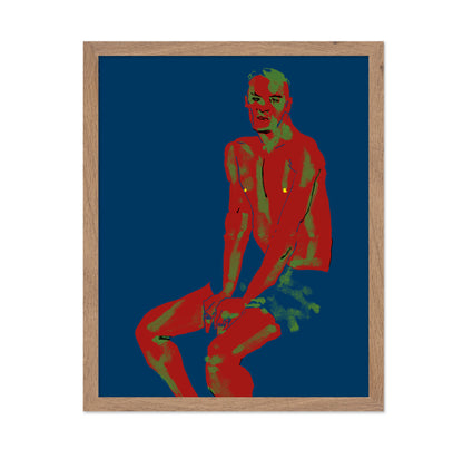 A Man Posing Blue