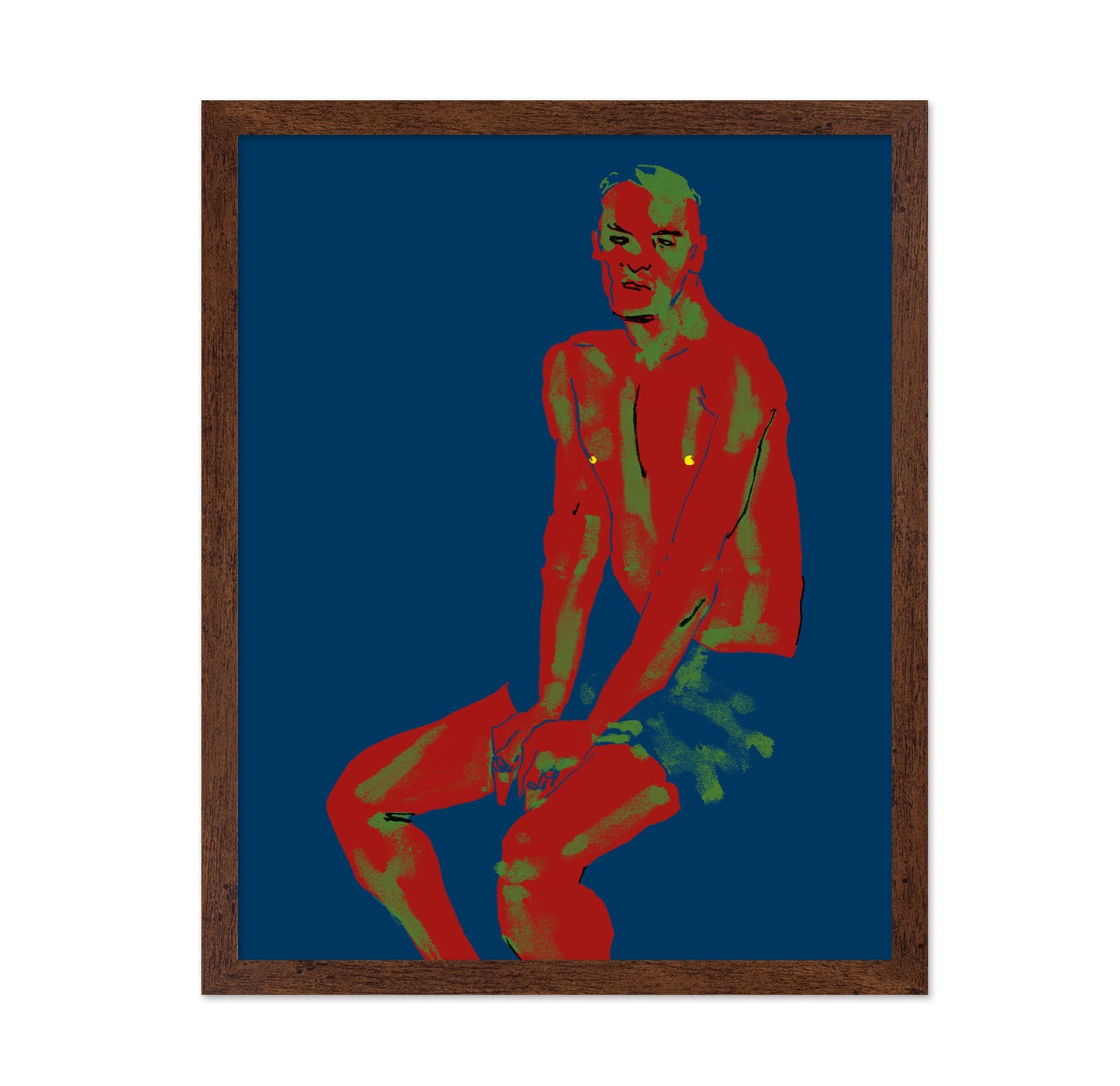 A Man Posing Blue
