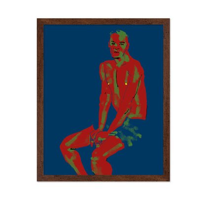 A Man Posing Blue