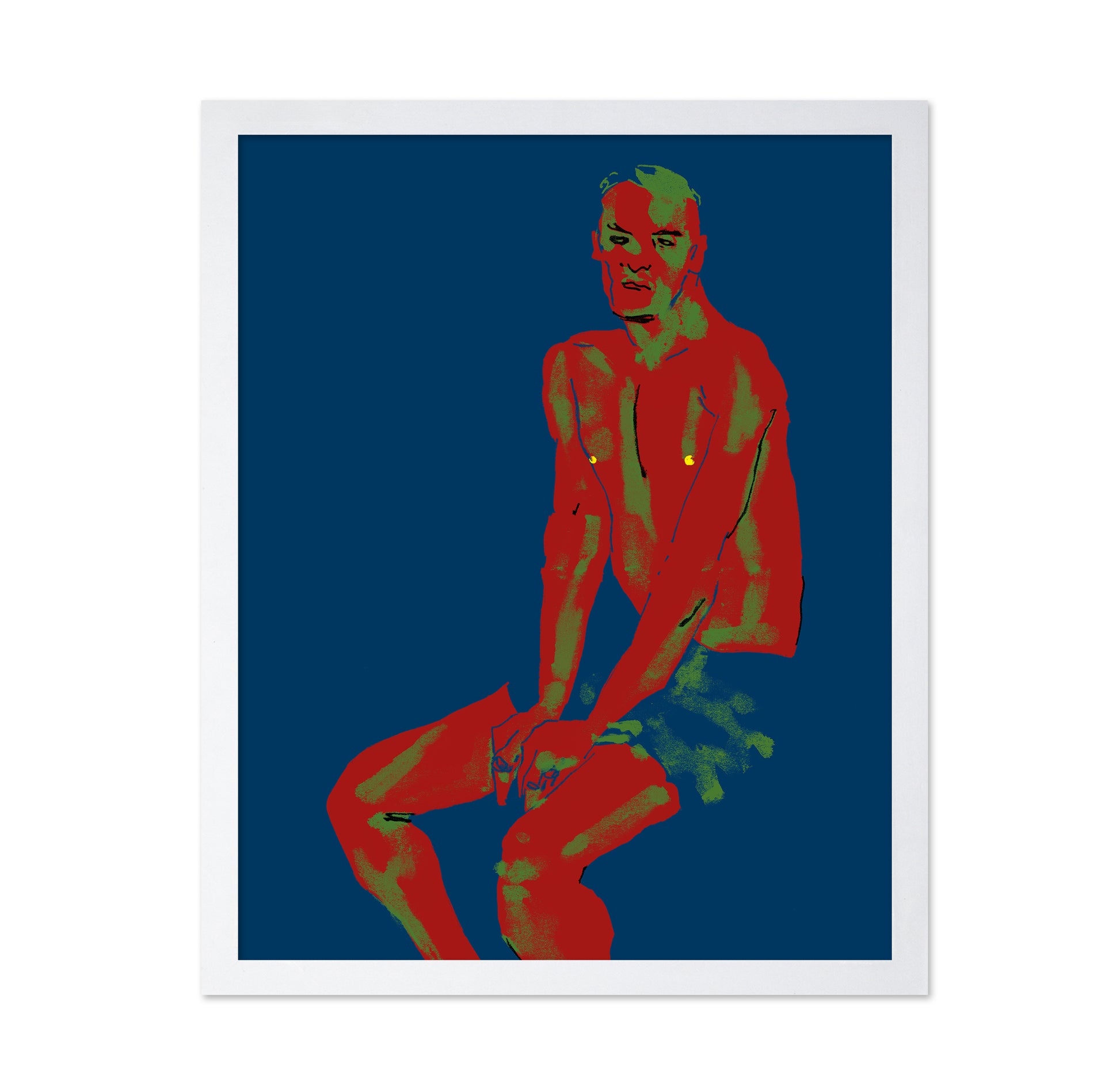A Man Posing Blue