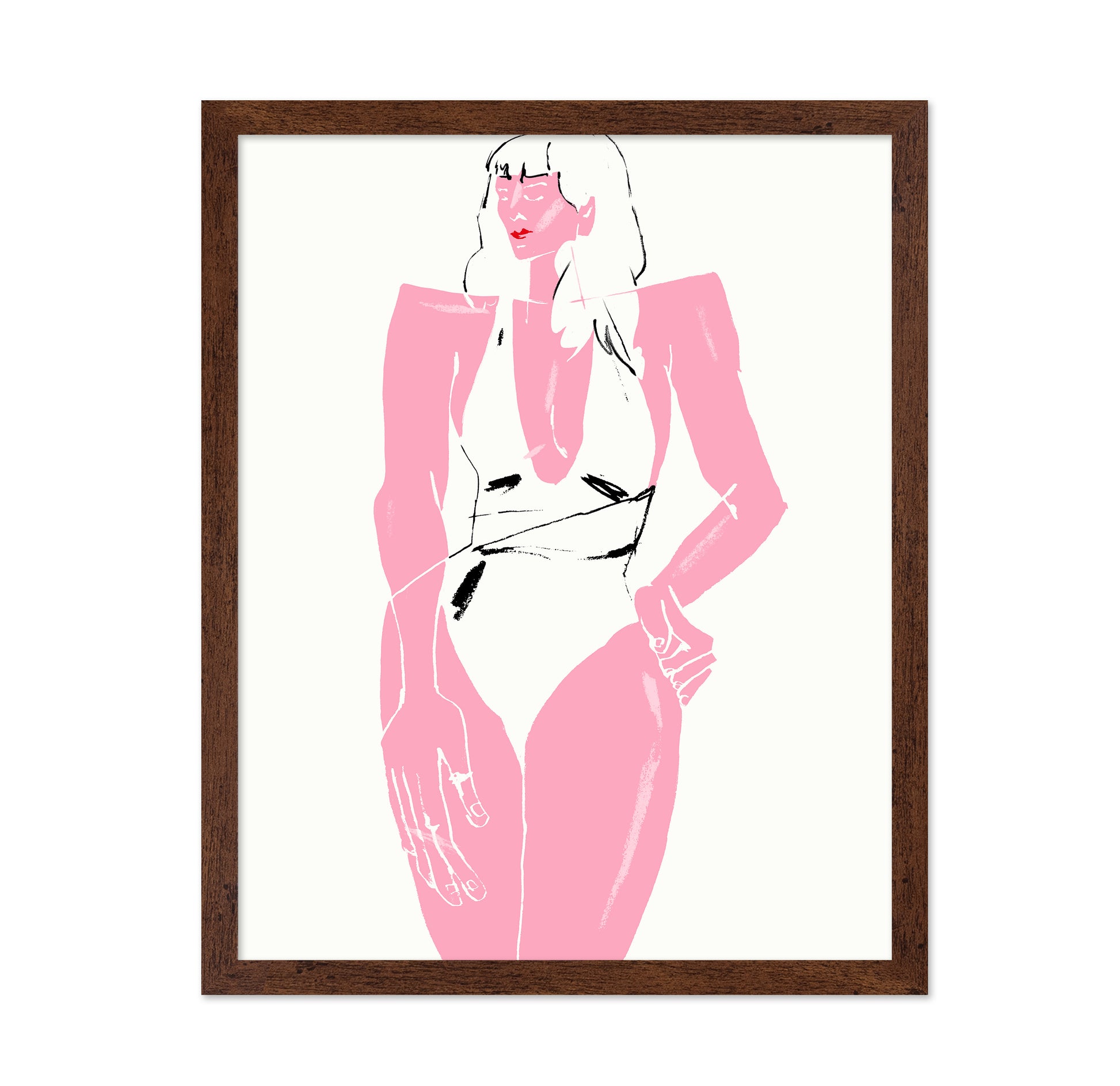 Girl In Bathing Suit White