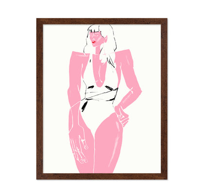 Girl In Bathing Suit White