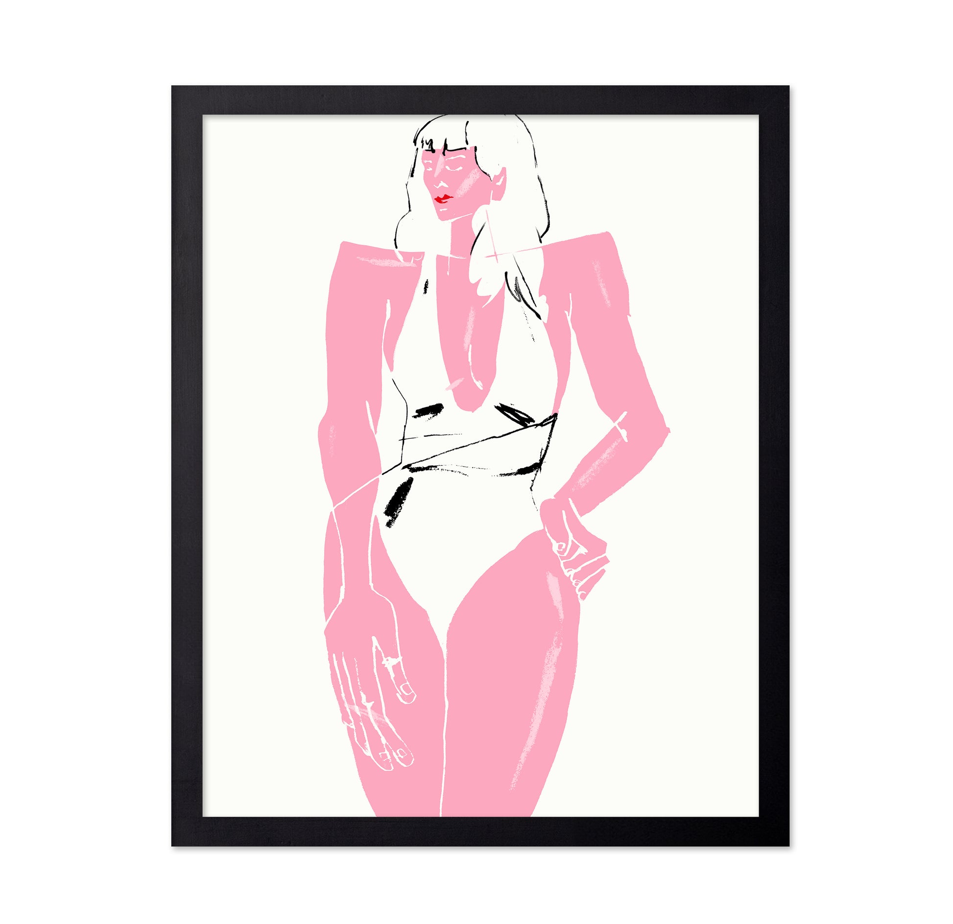 Girl In Bathing Suit White