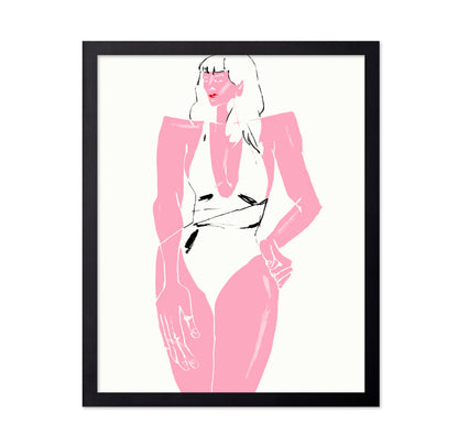 Girl In Bathing Suit White