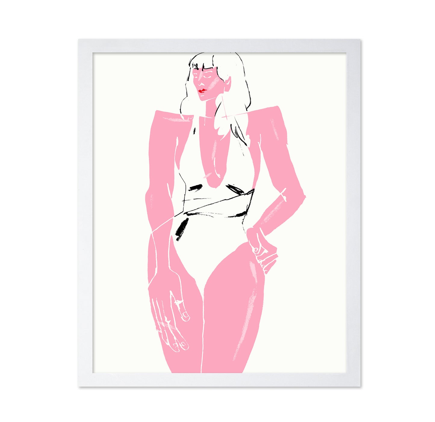 Girl In Bathing Suit White