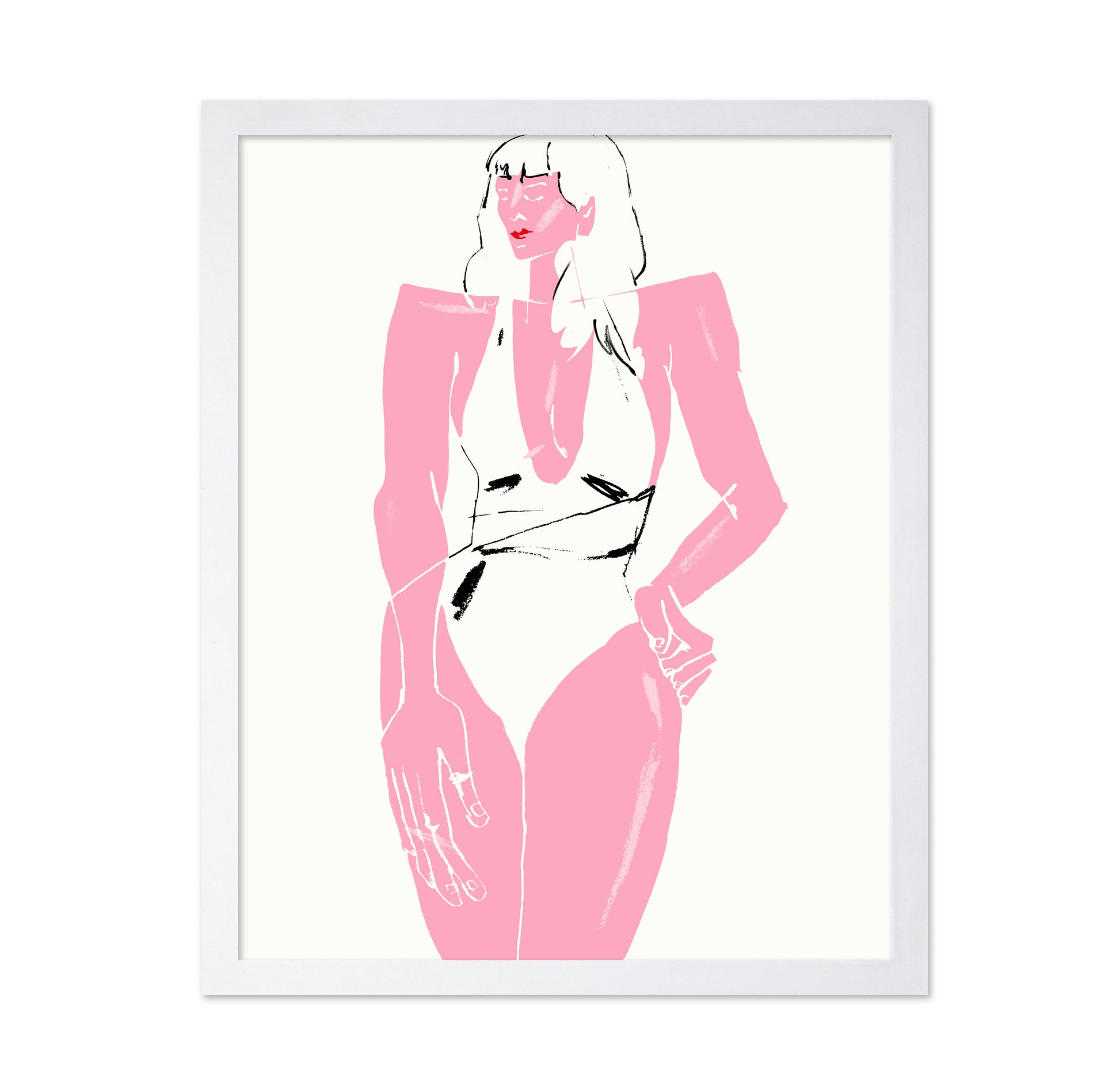 Girl In Bathing Suit White