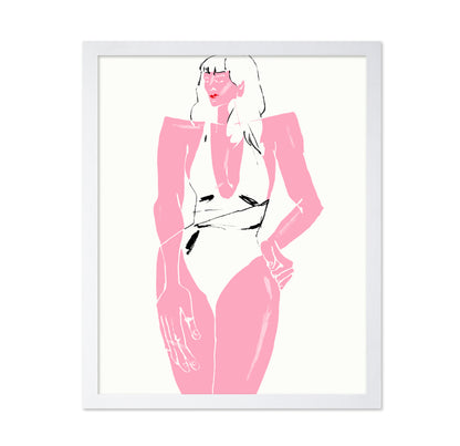 Girl In Bathing Suit White