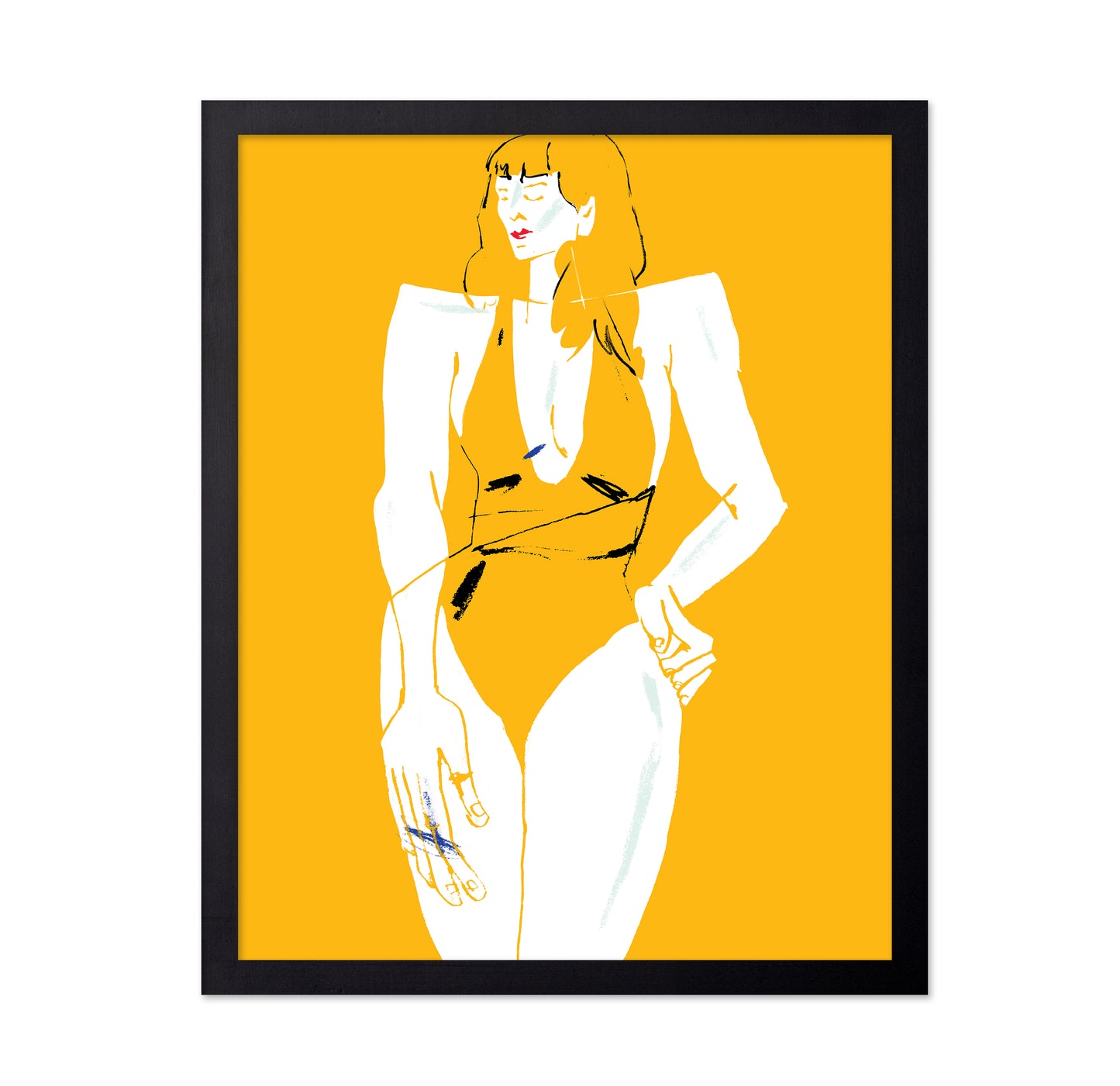 Girl In Bathing Suit Yellow