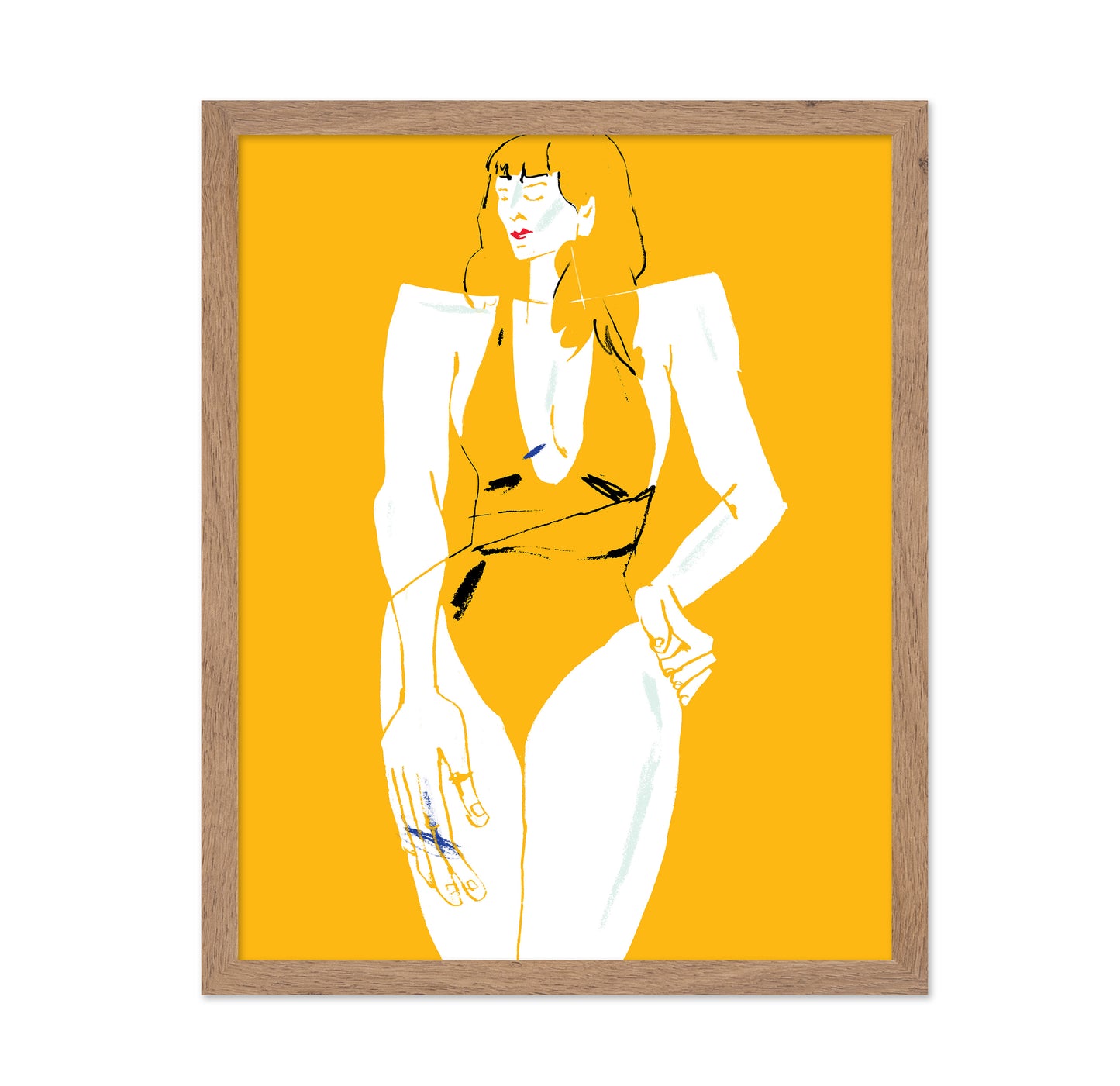 Girl In Bathing Suit Yellow