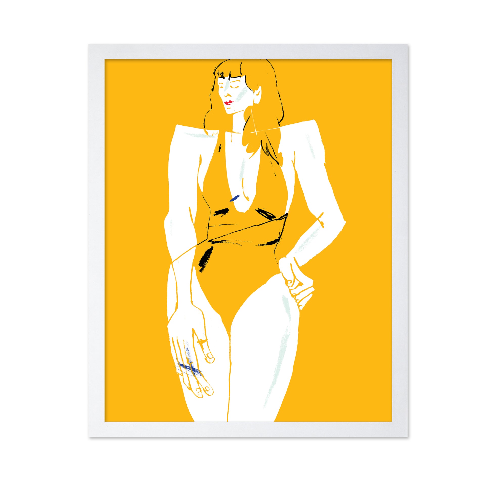 Girl In Bathing Suit Yellow