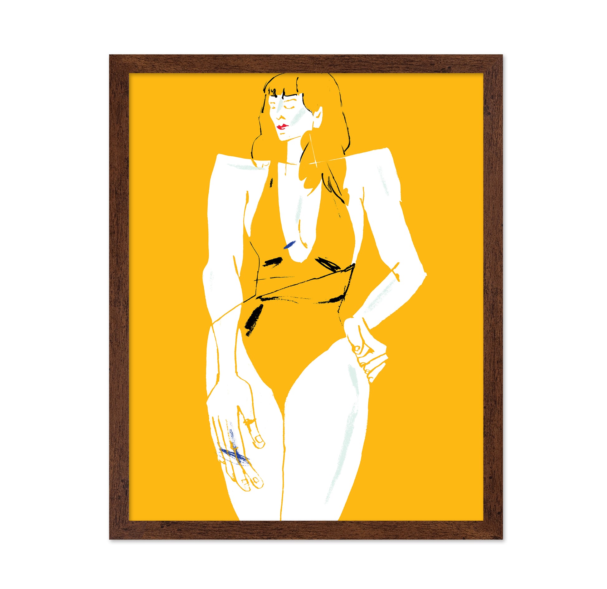Girl In Bathing Suit Yellow