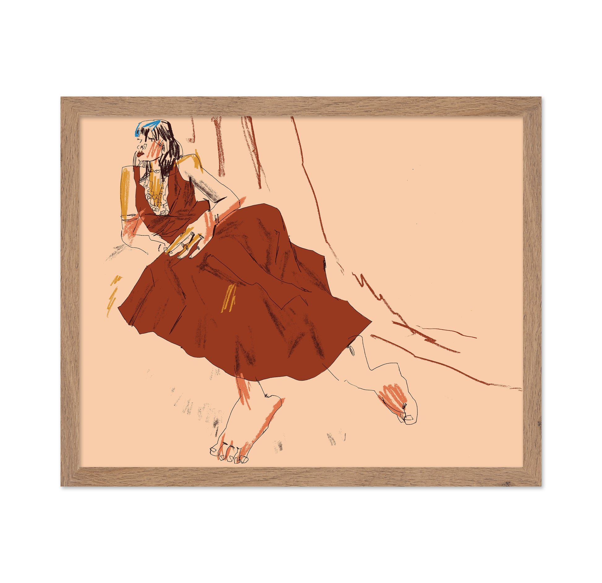 Girl Lying On A Sofa