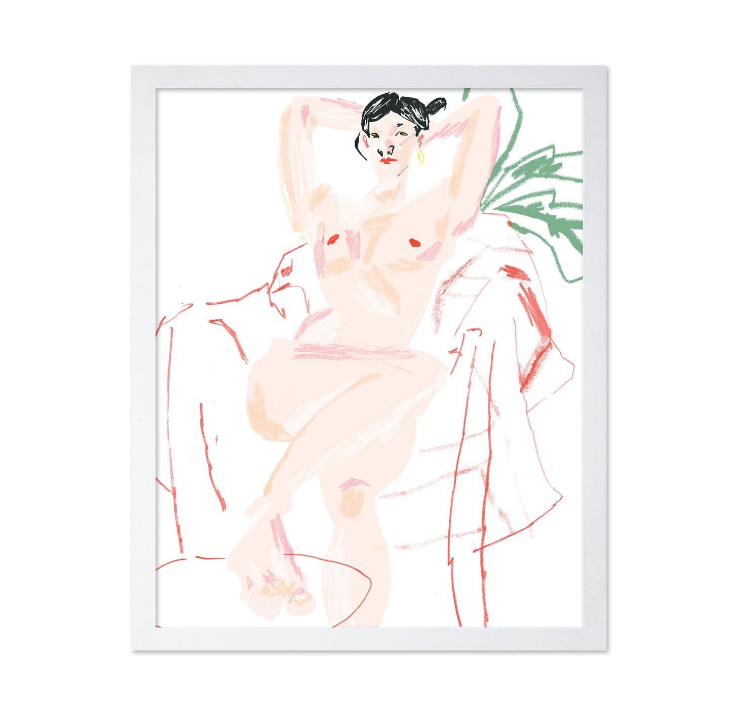 Girl Resting In A Chair