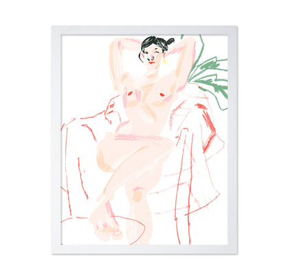 Girl Resting In A Chair