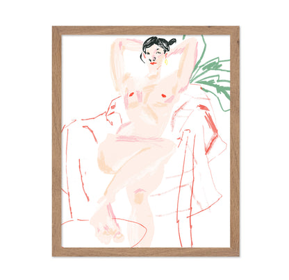 Girl Resting In A Chair