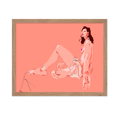 Girl Sitting Pink